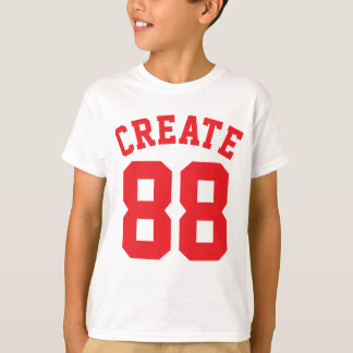 Witte en rode Kinderen | Sport Jersey Design T-shirt