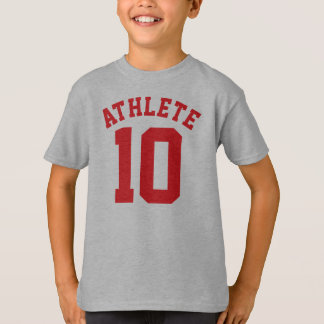 Witte en rode Kinderen | Sport Jersey Design T-shirt