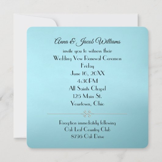 Witte en Rode Lily Vow Vernieuwing Bruiloft Kaart (Achterkant)