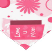 Witte en rode Moederdag naadloos patroon Tafelkleed (Gekanteld)