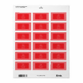 Witte en rode pokkendot etiket (Full Sheet)