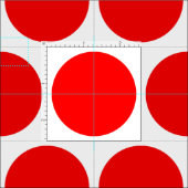 Witte en rode pokkendot stof (Delen)
