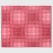 Witte en rode pokkendots cadeaupapier (Vlak)