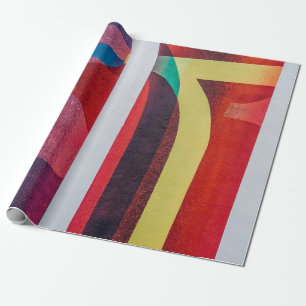 Witte en rode textiel cadeaupapier
