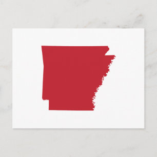 Witte en Rode Verhuisbericht naar Arkansas Briefkaart