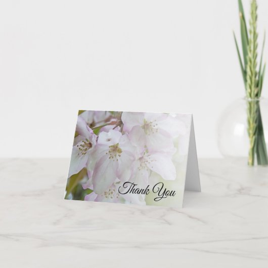 Witte en roze bloemen begrafenissympathie dank u bedankkaart (Voorkant)