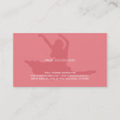 Witte en roze dansschool instructeur visitekaartje (Achterkant)