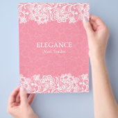 Witte en Roze Floral kant Flyer (Hand)