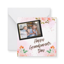 Witte en Roze Gelukkige Grootouders Dag