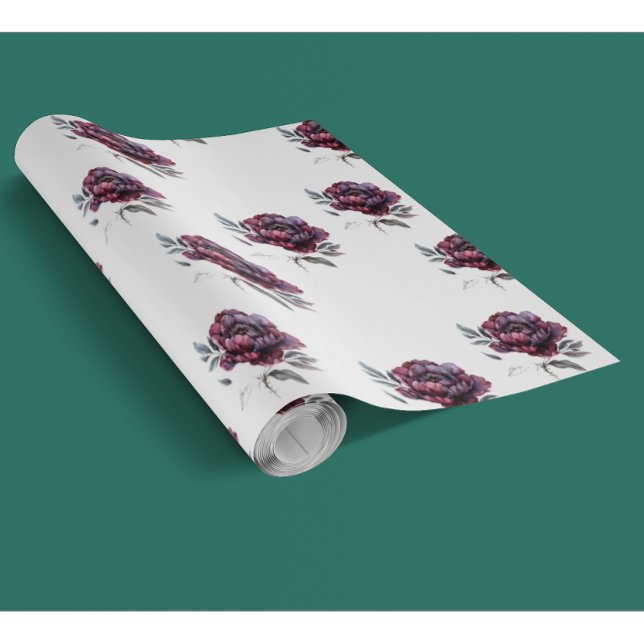 Witte en roze gotische bloemen patroon behang (Creator heeft geüpload)