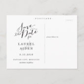  witte en roze harten Opslaan Datum Aankondigingskaart (Achterkant)