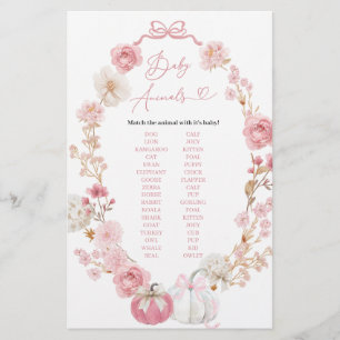 Witte en Roze Kleine Pompoen Baby Dieren Game