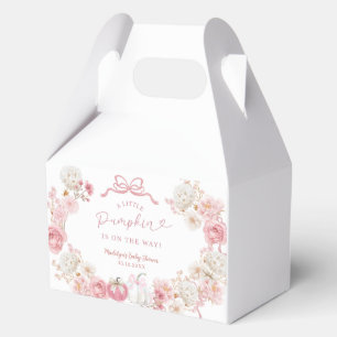 Witte en Roze Kleine Pompoen Baby Favor Doos Bedankdoosjes