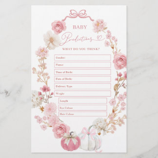 Witte en Roze Kleine Pompoen Baby Voorspellingen