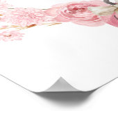 Witte en roze kleine pompoen Kaart en geschenken Poster (Hoek)