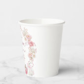 Witte en roze kleine pompoen papieren bekers (Links)