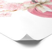 Witte en roze kleine pompoen welkomstbord poster (Hoek)