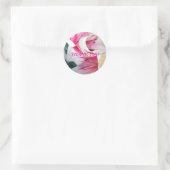 Witte en roze lippenbloem Hartelijk dank Ronde Sticker (Tas)