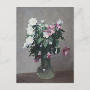witte en roze mallows in een Vase Briefkaart