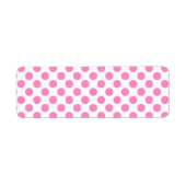 Witte en roze pokadots etiket (Voorkant)