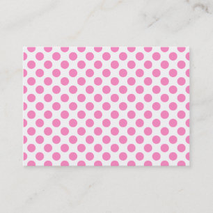Witte en roze polka stippen visitekaartje