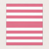 Witte en roze strepen visitekaartjes (Binnenkant ongevouwen)