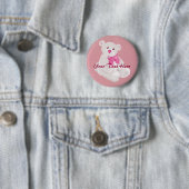Witte en Roze Teddy Button (In situ)