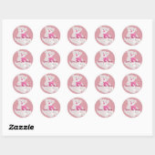 Witte en Roze Teddybeer Stickers (Vel)