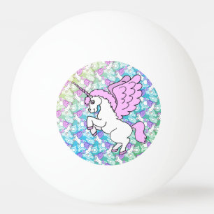 Witte en Roze Unicorn Pingpongballen