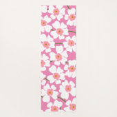 Witte en roze ventilatorkracht yogamat (Achterkant)