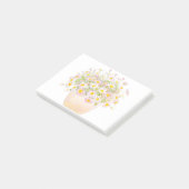 witte en roze waterverf post-it® notes (Schuin)