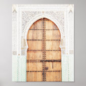 Witte en Terracotta Marokkaanse deur Poster (Voorkant)