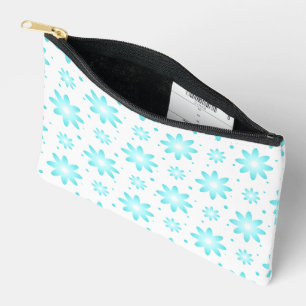 Witte en turquoise delicate daisy, stippen patroon etui