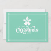 Witte en vleugje kerstbalen en tekstontwerp feestdagenkaart (Voorkant)