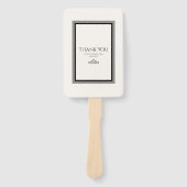 Witte en witte ventilator handwaaier (Voorkant)