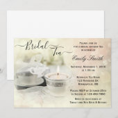 Witte en zilveren theekop Shimmer Vrijgezellenfees Kaart (Voorkant / Achterkant)