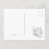 Witte en Zilverige  Rozen Weddenschap Opslaan Datu Aankondigingskaart (Achterkant)