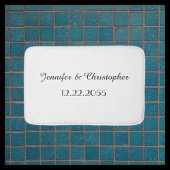 Witte en Zwarte Aangepaste Script-plush Badmat