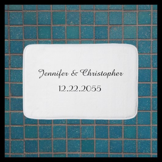Witte en Zwarte Aangepaste Script-plush Badmat