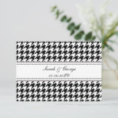 witte en zwarte bruiloft rsvp 3,5 x 5 (Staand voorkant)