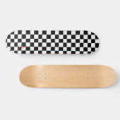 Witte en zwarte cheques en naam of tekst skateboard (Horizontaal)