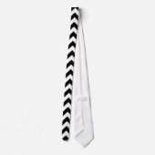 Witte en zwarte Chevron Zigzag Stropdas (Achterkant)
