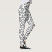 Witte en zwarte  demaspatroon leggings (Rechts)