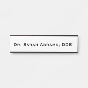 Witte en zwarte Dentist Deurgebrandnaam Bord Deurbordje