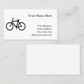 Witte en Zwarte Fiets Visitekaartje (Voorkant / Achterkant)