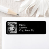 Witte en zwarte katten in maanlicht etiket (Insitu)