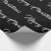 Witte en zwarte kerst - cadeaupapier (Hoek)