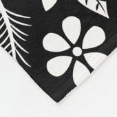 Witte en zwarte kerstkreet fleece deken (Hoek)