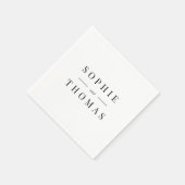 Witte en zwarte kleur Modern Classic Wedding Servet (Hoek)