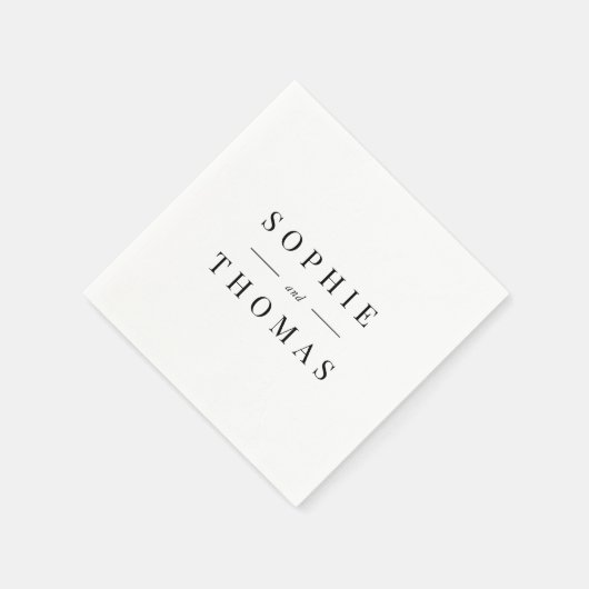Witte en zwarte kleur Modern Classic Wedding Servet (Hoek)
